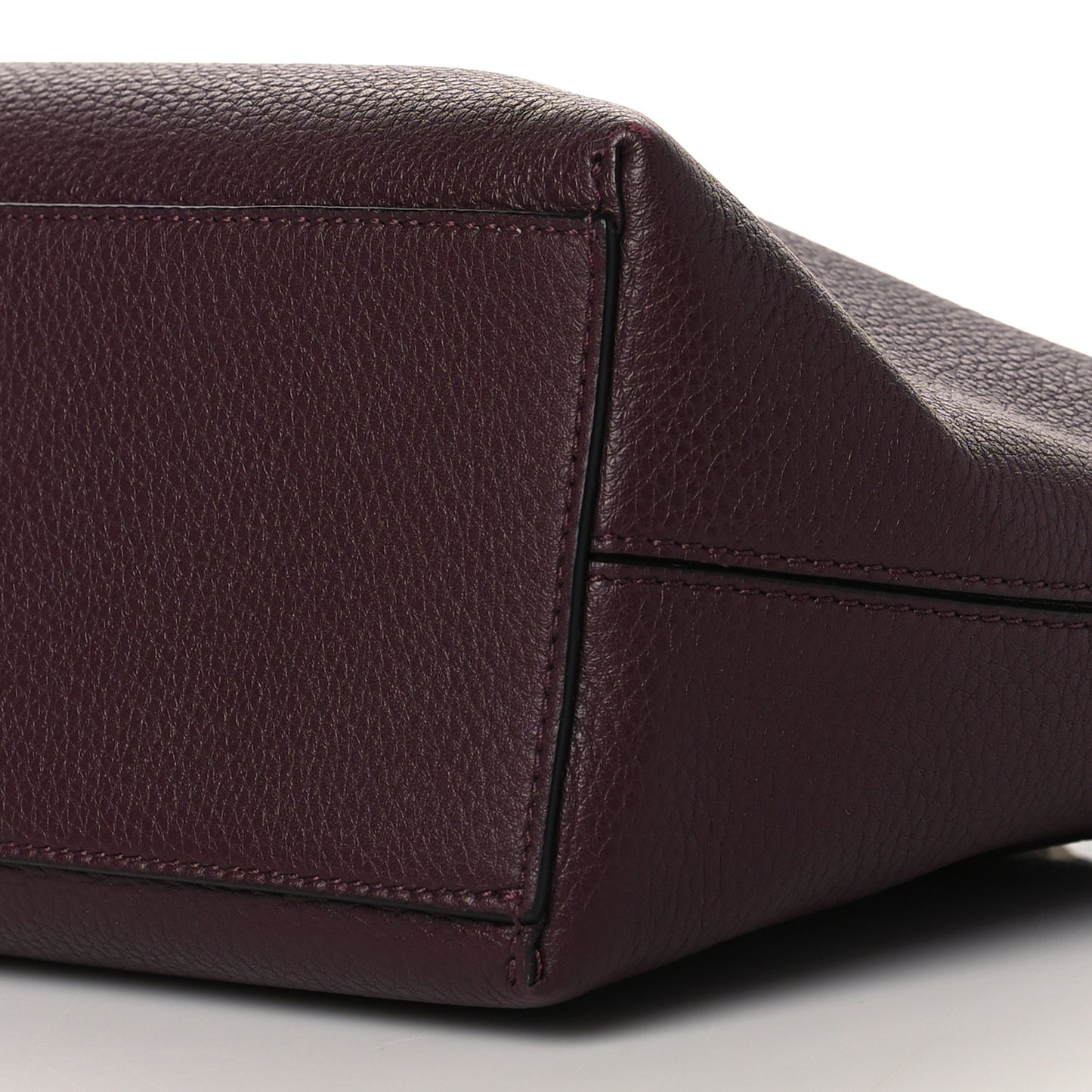 Grained Calfskin Small Rockstud Shoulder Tote Rubin