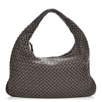 Bottega Veneta Nappa Stitched Intrecciato Medium Veneta Hobo Ebano 1 of 9