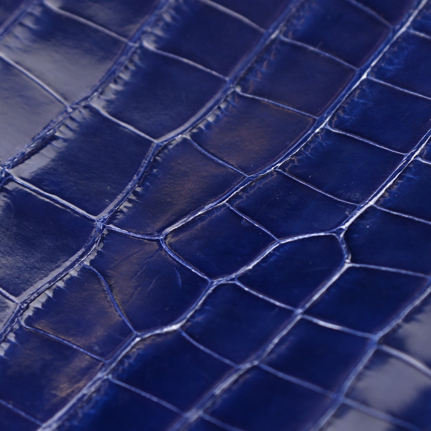 Hermes Shiny Alligator Kelly Pochette Bleu Electrique 14 of 16