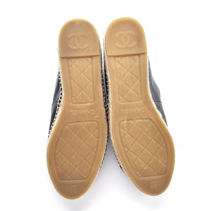 Chanel Lambskin CC Espadrilles 38 Black 5 of 10