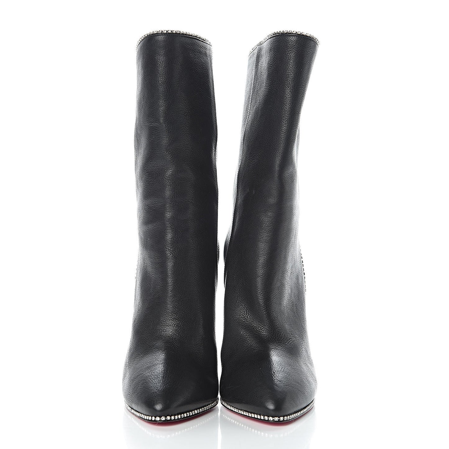 Calfskin Crystal Fosca Boots 36.5 Black