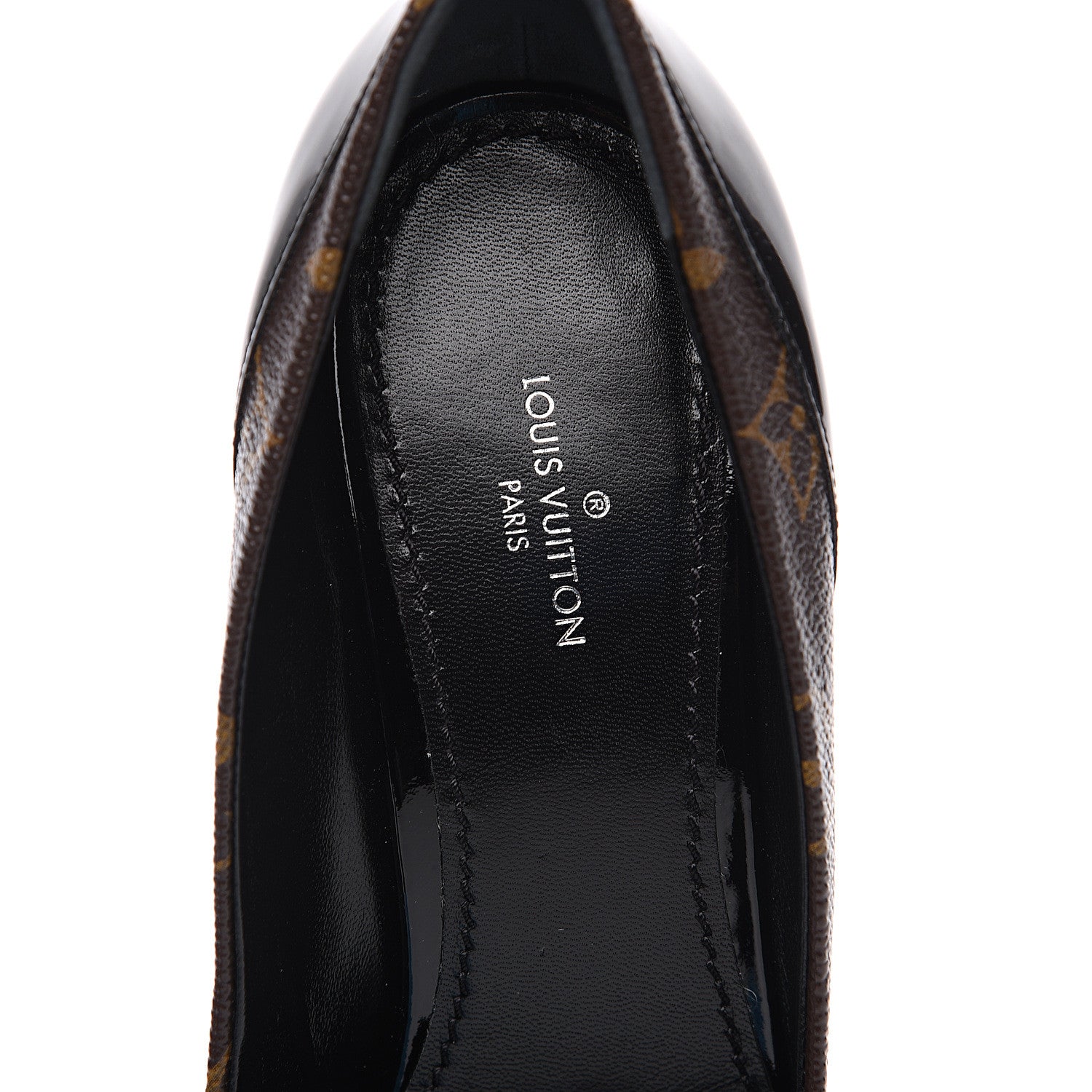 Louis Vuitton Monogram Cherie Pumps 38 Black 6 of 8