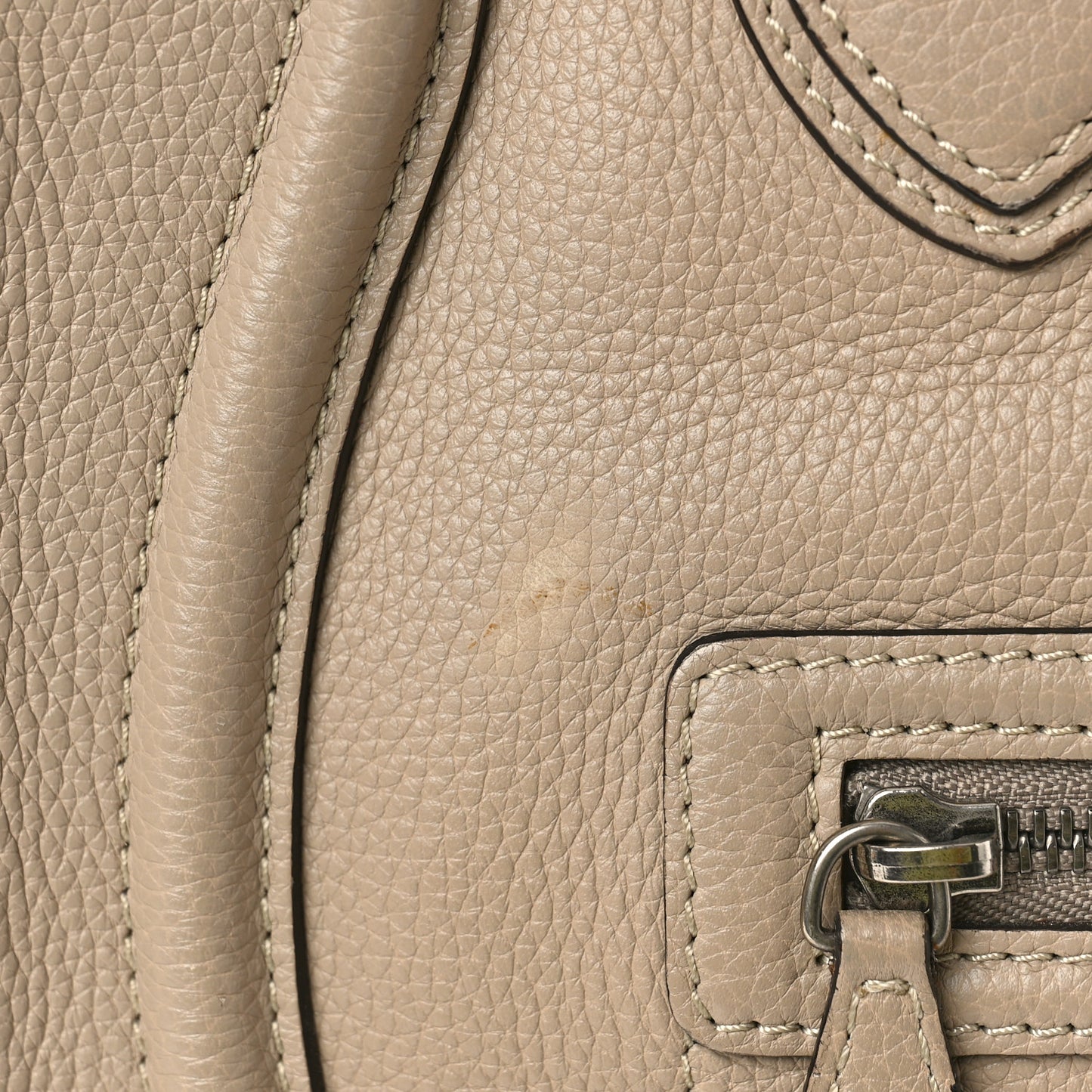 Drummed Calfskin Mini Luggage Dune
