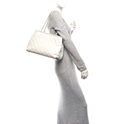 Chanel Glazed Calfskin Quilted Small Chain Me Tote Dark White 2 of 10
