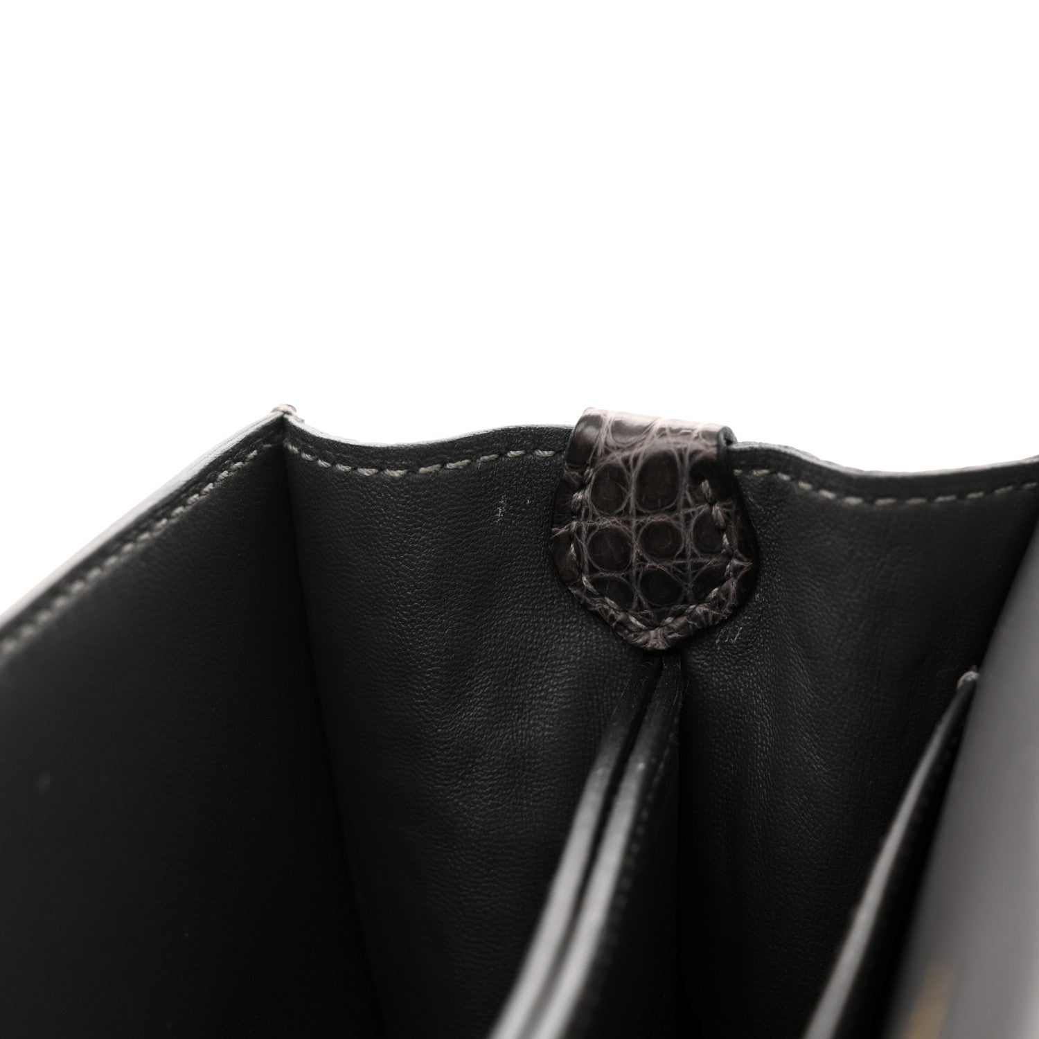 Hermes Matte Alligator Mini Sac Roulis Graphite 11 of 15
