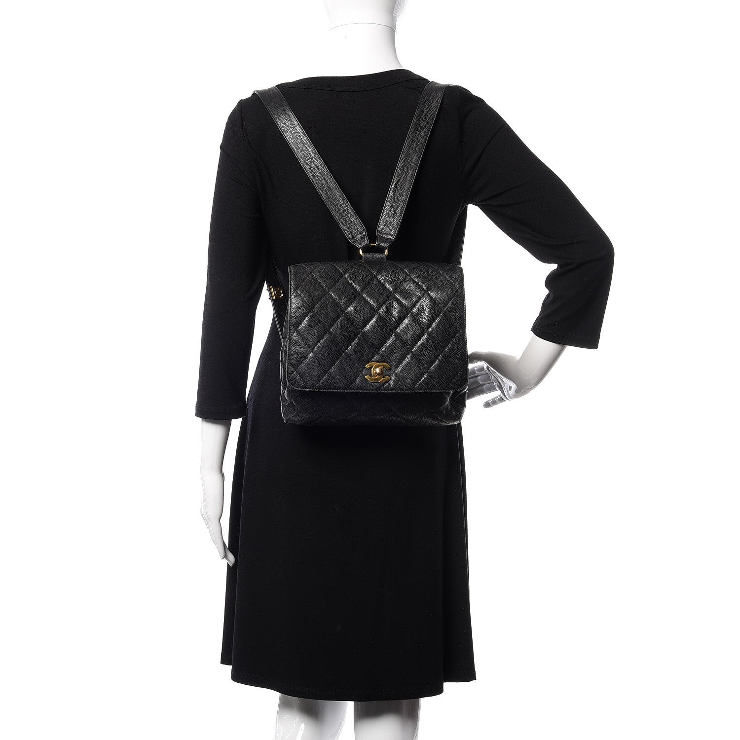 Chanel Caviar Quilted Backpack Black 2 of 17
