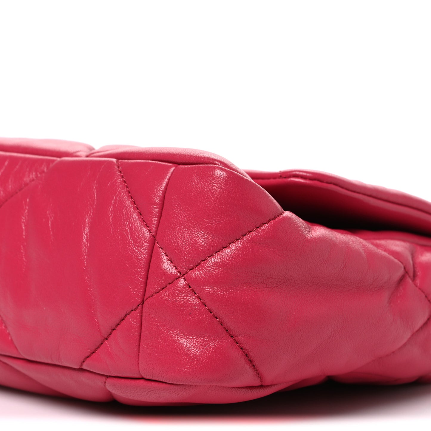 Lambskin Quilted Medium Chanel 19 Flap Dark Pink