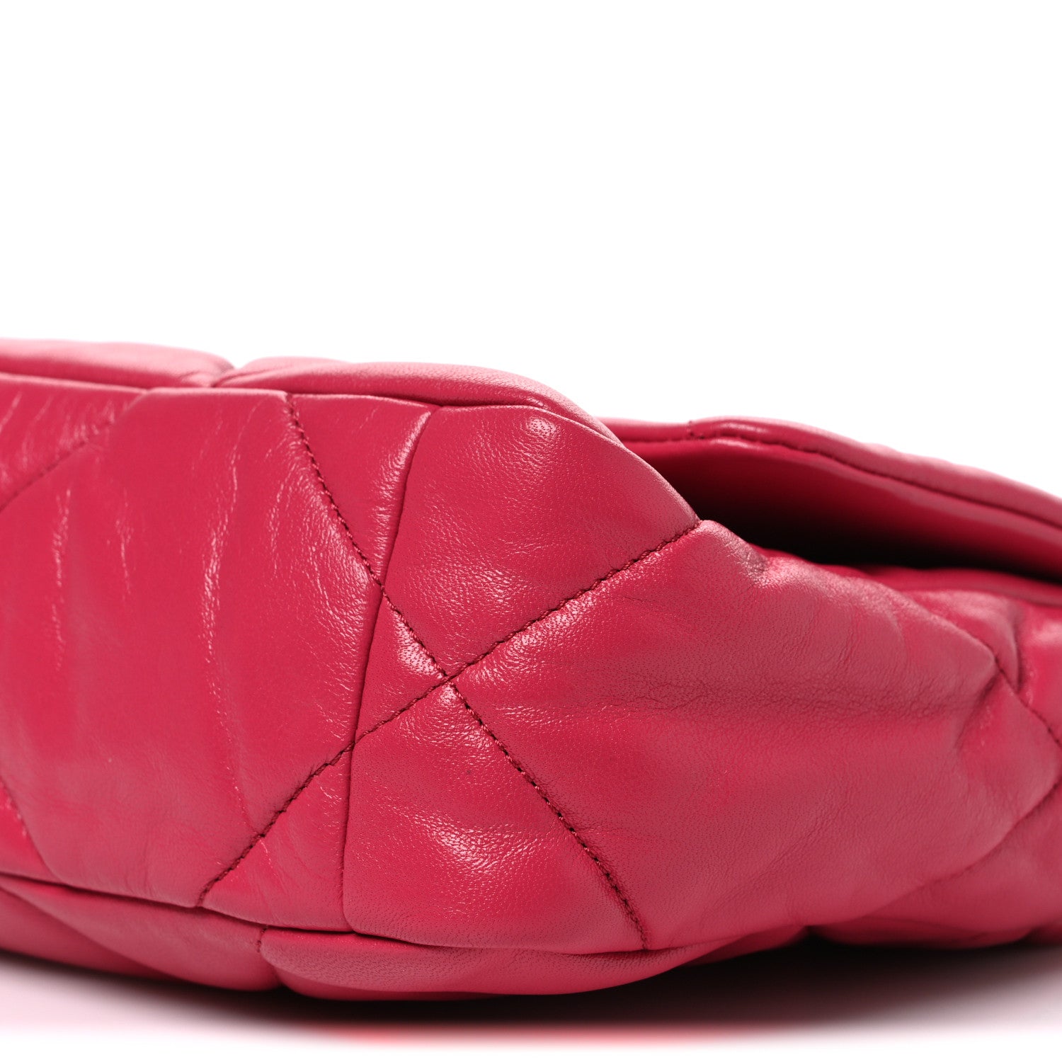 Chanel Lambskin Quilted Medium Chanel 19 Flap Dark Pink 10 of 10