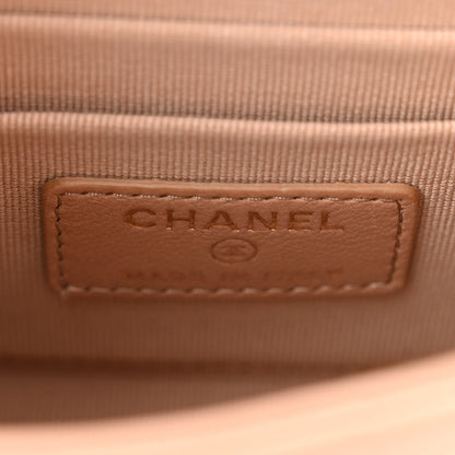 Chanel Lambskin Quilted Mini Trendy CC Clutch With Chain Beige 6 of 10