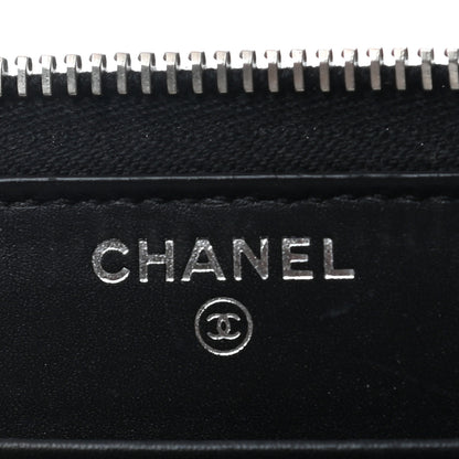 Chanel Patent Quilted Brilliant Zip Around Wallet Black 6 of 8