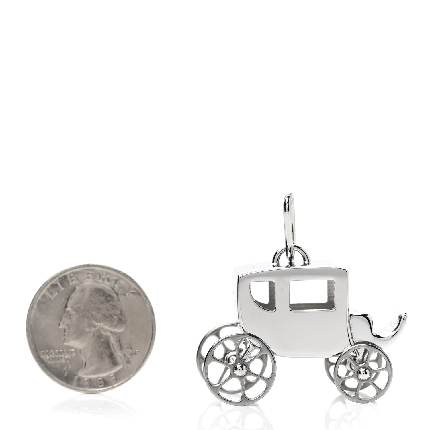 Hermes Palladium Carriage Curiosite Charm 2 of 4