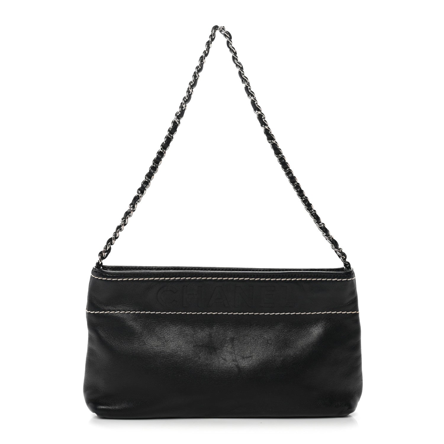 Chanel Lambskin Lax Pochette Black 1 of 10