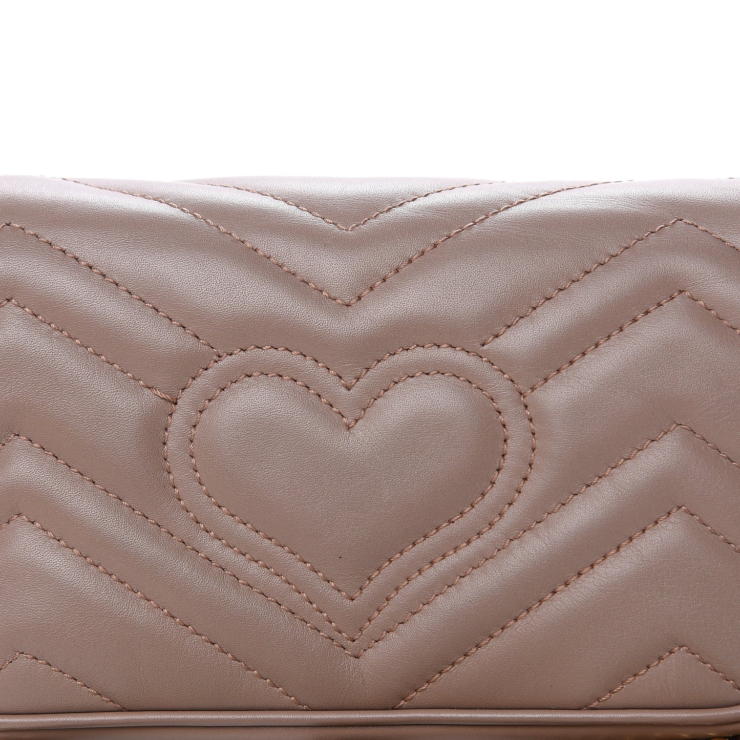 Calfskin Matelasse Super Mini GG Marmont Shoulder Bag Porcelain Rose