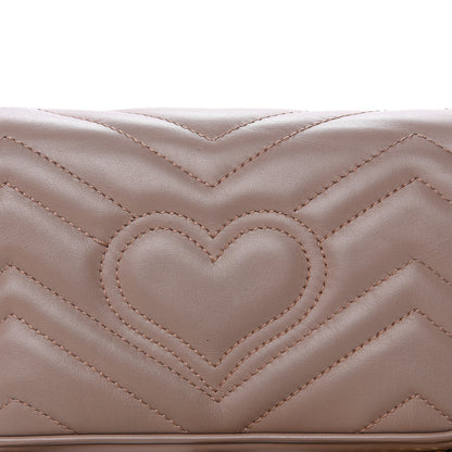 Gucci Calfskin Matelasse Super Mini GG Marmont Shoulder Bag Porcelain Rose 11 of 16