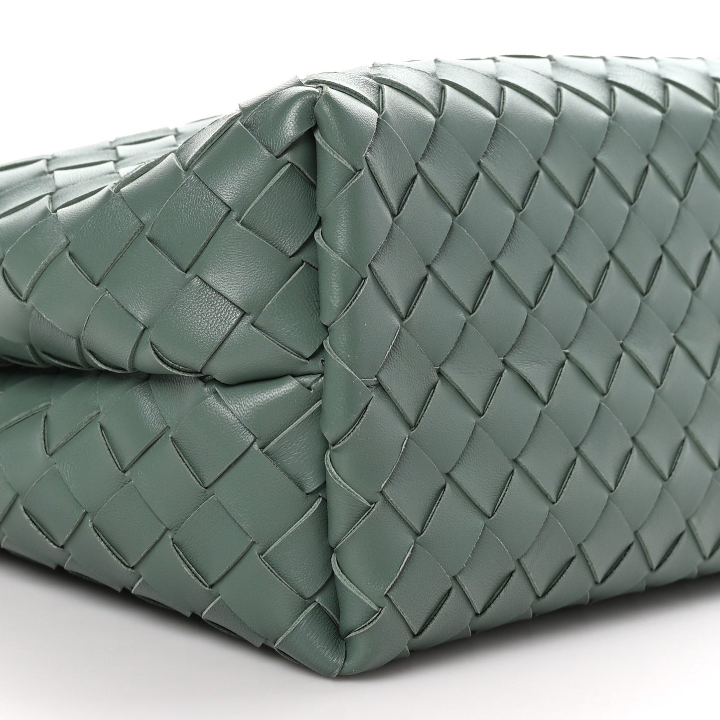 Nappa Intrecciato Medium Andiamo Shoulder Bag Aloe