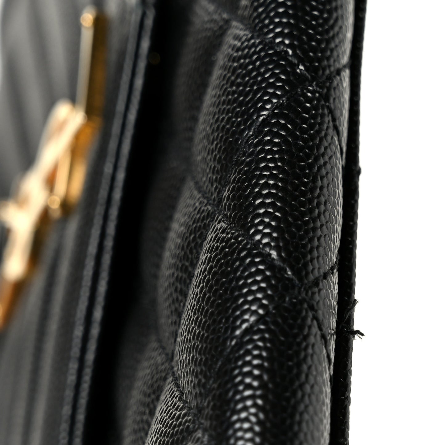 Grain De Poudre Textured Mixed Matelasse Triquilt Monogram Clutch Black
