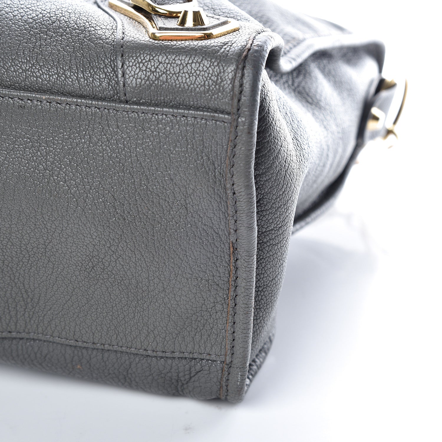Balenciaga Chevre Gold Metallic Edge Hardware City Gris Acier 6 of 11
