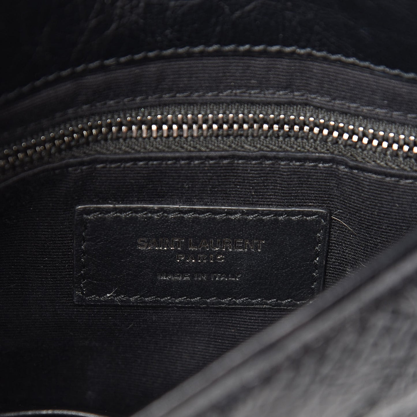 Crinkled Calfskin Matelasse Monogram Niki Chain Wallet Black