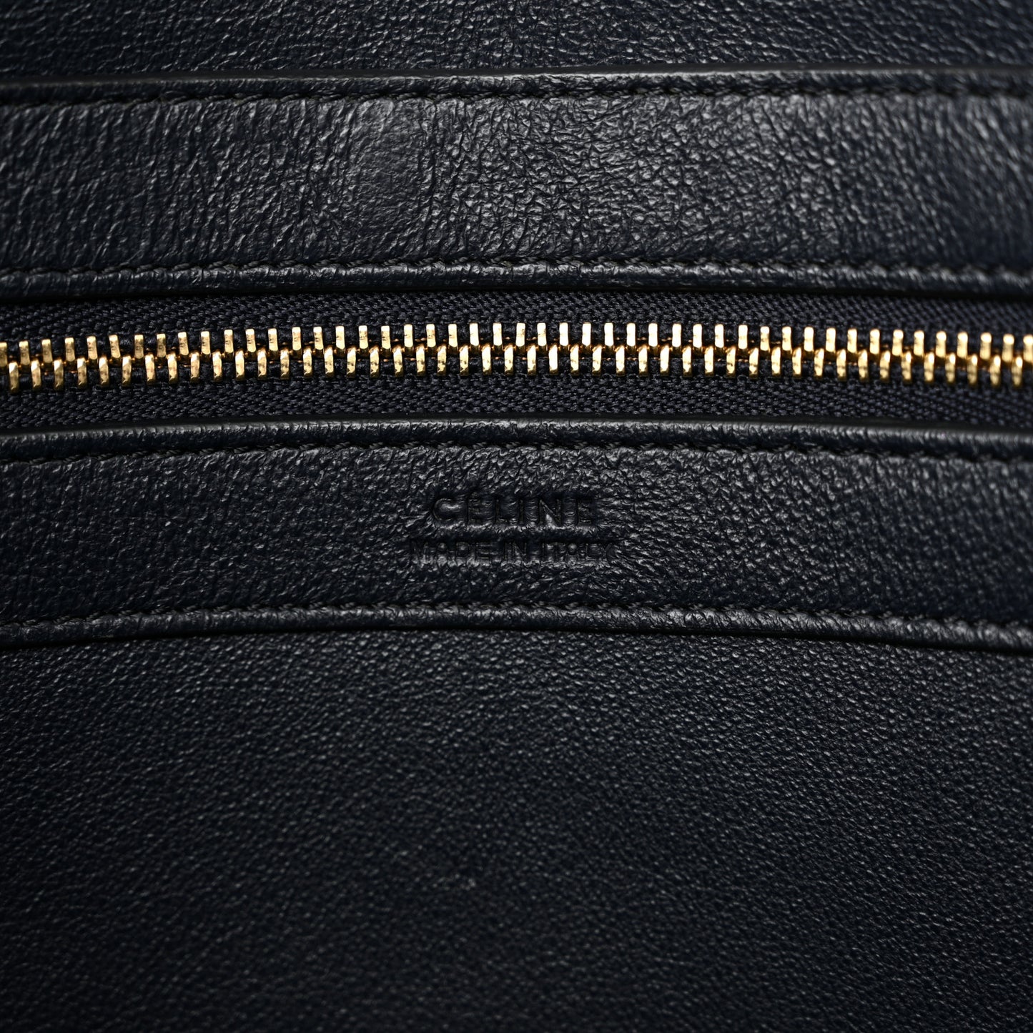 Crocodile Embossed Calfskin Medium Belt Cabas Phantom Navy