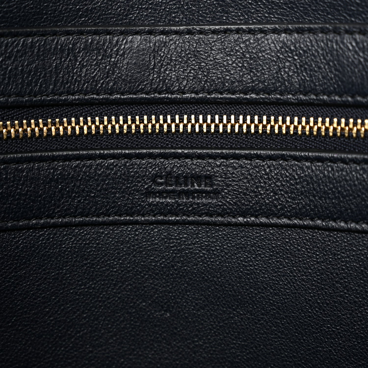 Celine Crocodile Embossed Calfskin Medium Belt Cabas Phantom Navy 6 of 11