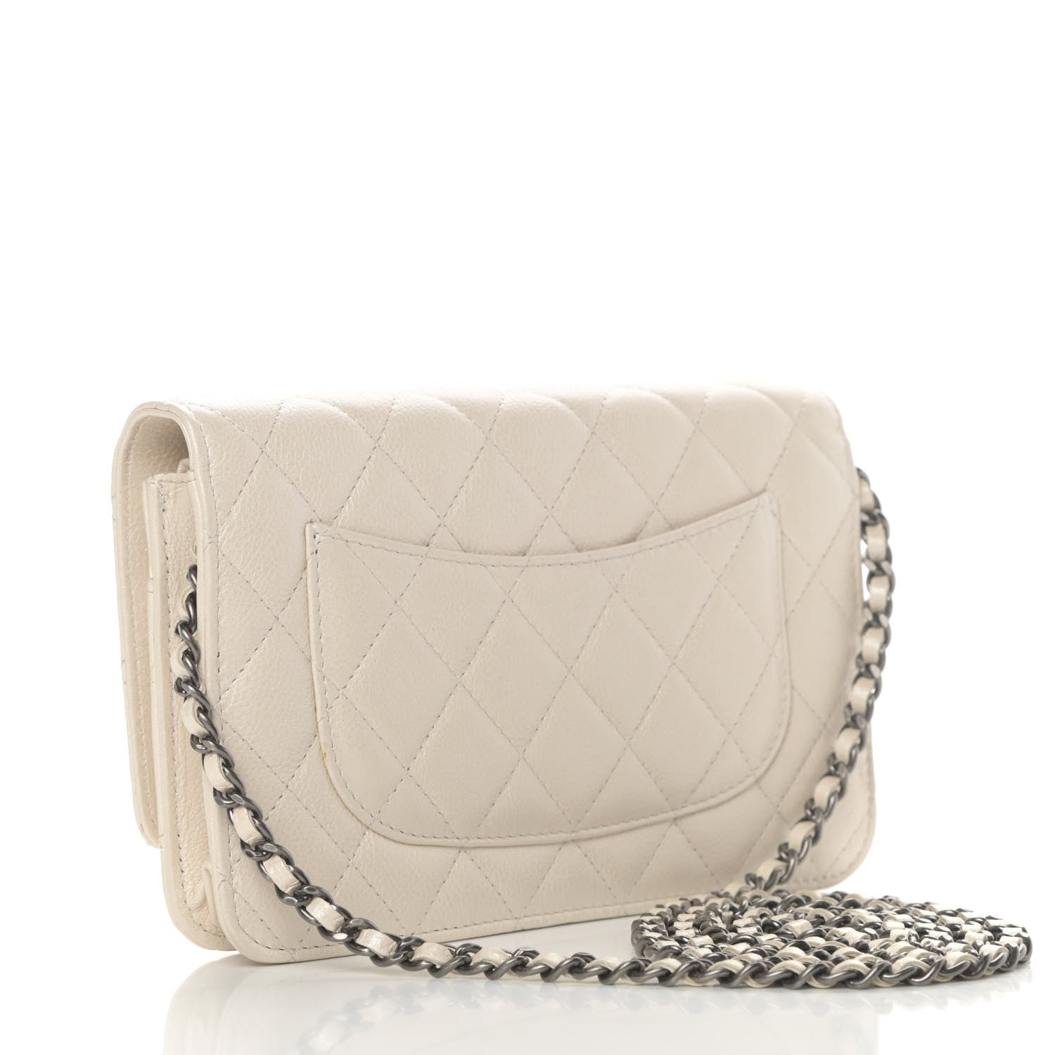 Chanel Metallic Calfskin Lucky Charms Casino 2.55 Reissue Wallet On Chain WOC Ivory 3 of 14