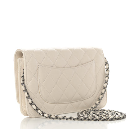 Chanel Metallic Calfskin Lucky Charms Casino 2.55 Reissue Wallet On Chain WOC Ivory 3 of 14