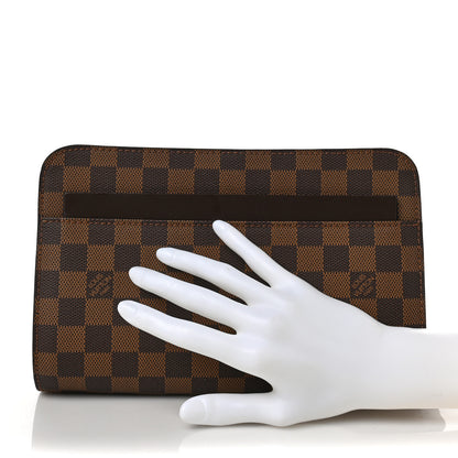 Louis Vuitton Damier Ebene Pochette Saint Louis Clutch 2 of 6