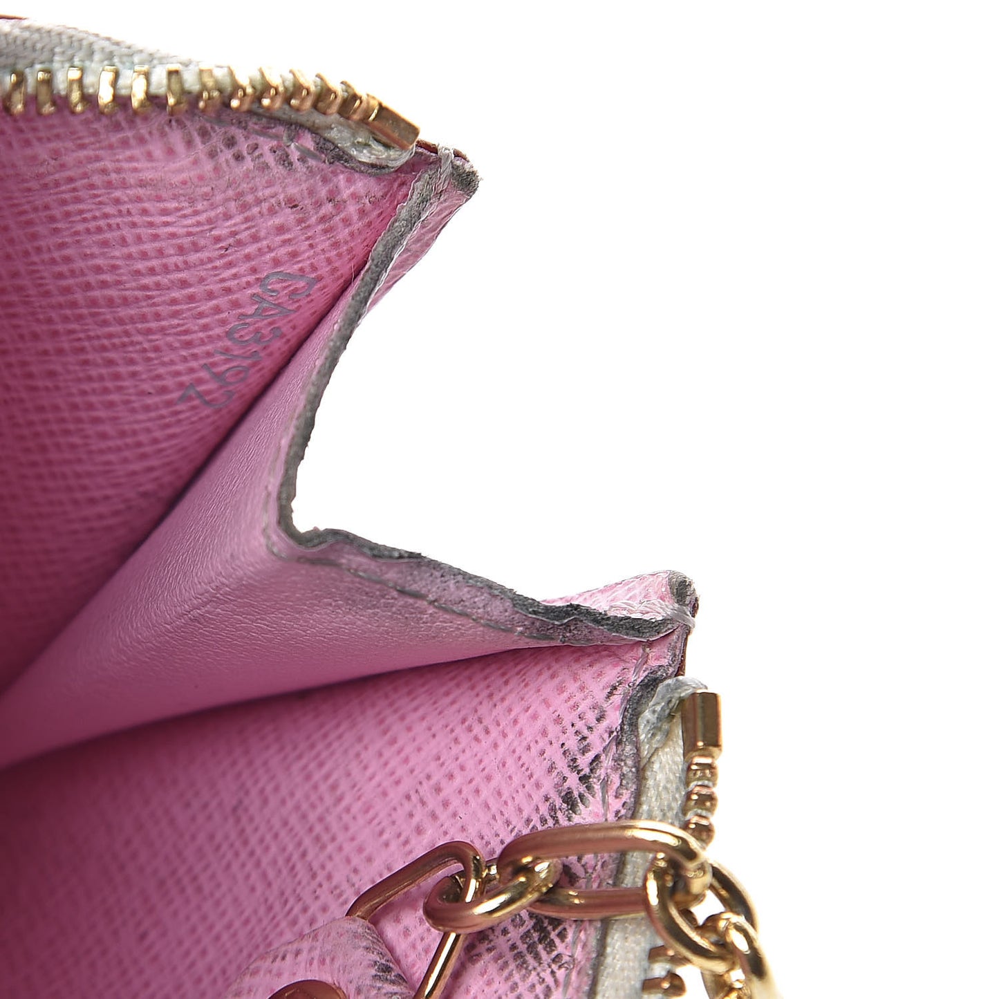 Monogram Multicolor Key Pouch White Litchi