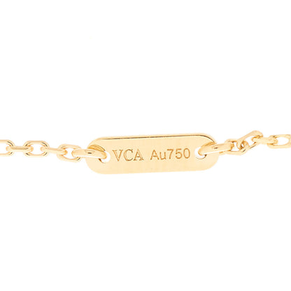 Van Cleef & Arpels 18K Yellow Gold Mother of Pearl Sweet Alhambra Bracelet 6 of 6