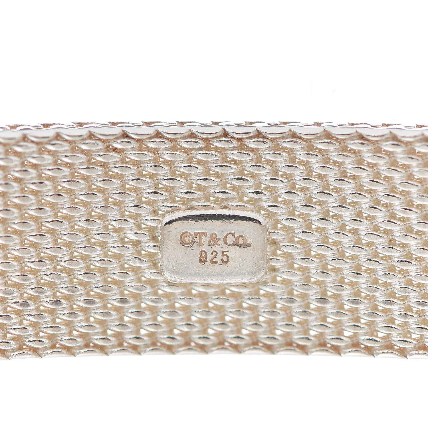 Tiffany Sterling Silver Somerset Mesh Bangle Bracelet 4 of 4