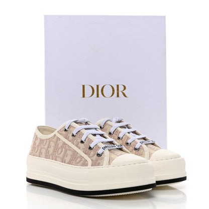 Christian Dior Canvas Oblique Walk'N'Dior Low Top Sneakers 37.5 Powder Nude 9 of 9