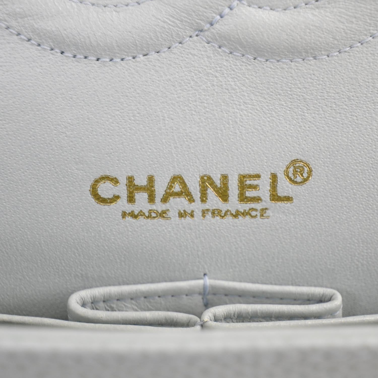 Chanel Caviar Medium Double Flap Light Blue 9 of 12