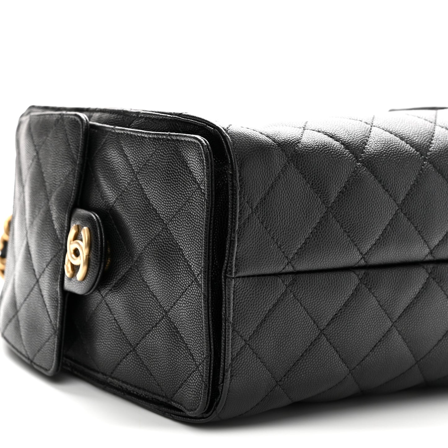 Caviar Quilted Small Chanel 25 Handbag Black