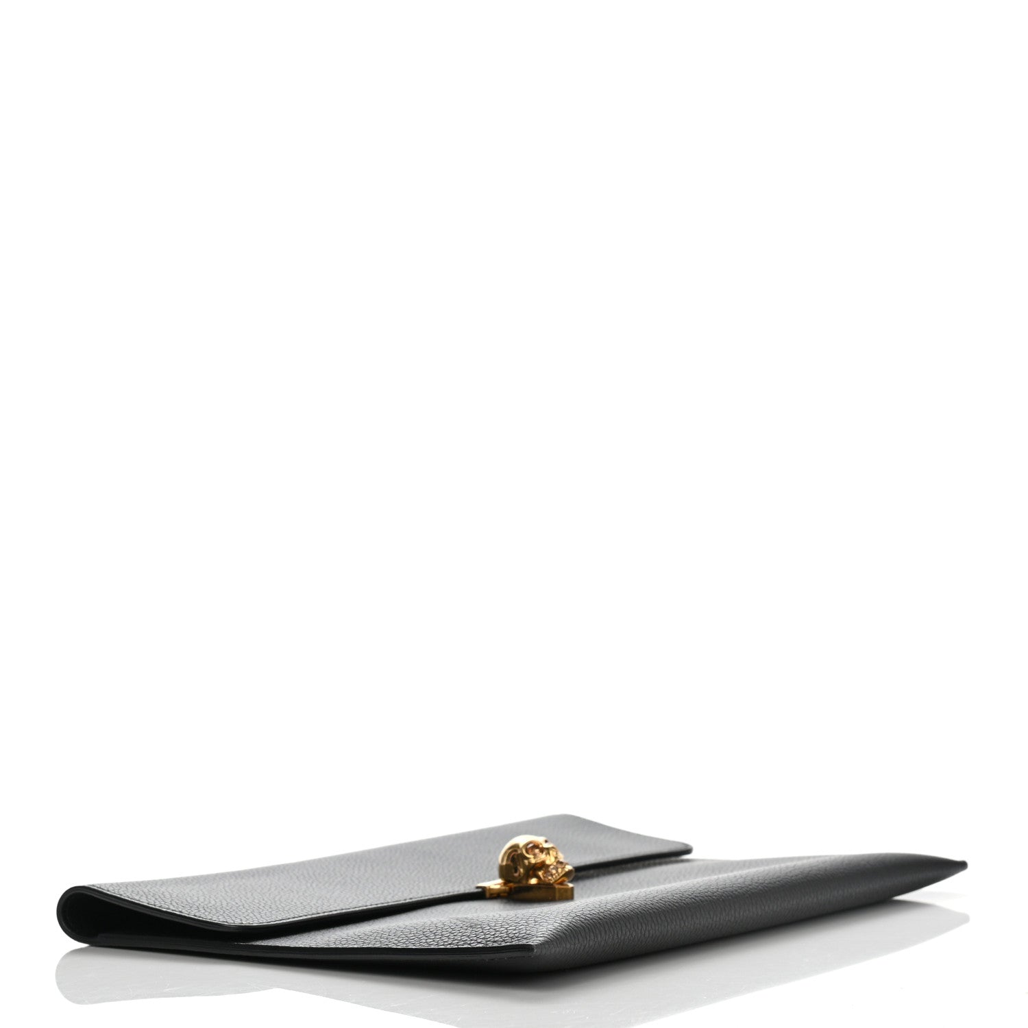 Alexander McQueen Calfskin Skull Envelope Clutch Black 3 of 8