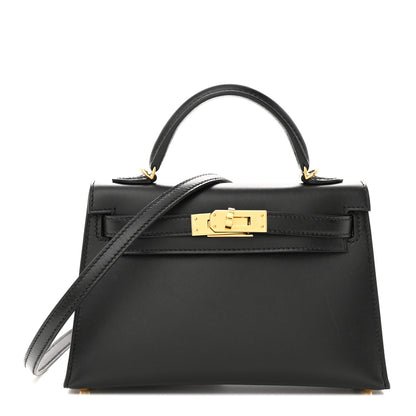 Hermes Tadelakt Mini Kelly 20 Black 1 of 12