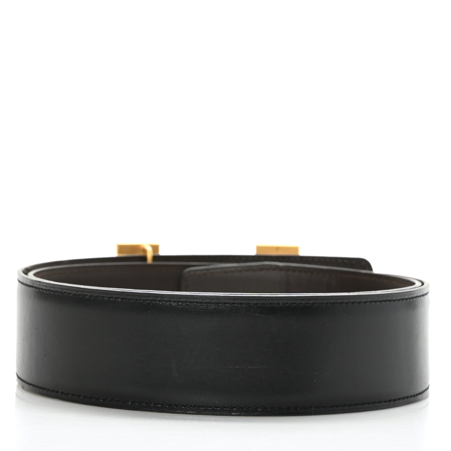 Hermes Box Swift 42mm Constance H Belt 85 Black Chocolate 2 of 5