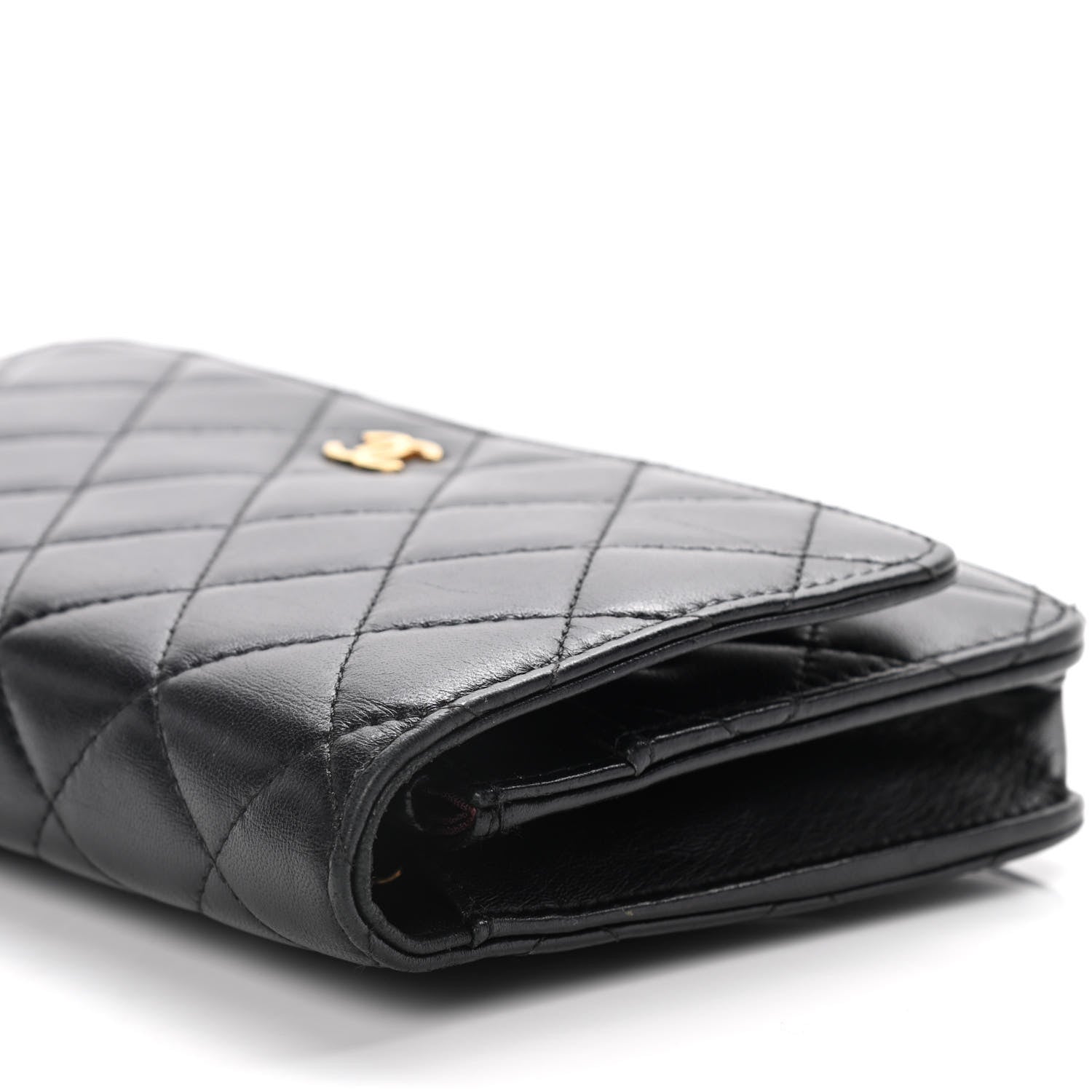 Chanel Lambskin Quilted Wallet On Chain WOC Black 11 of 20