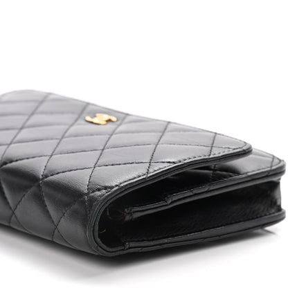 Chanel Lambskin Quilted Wallet On Chain WOC Black 11 of 20