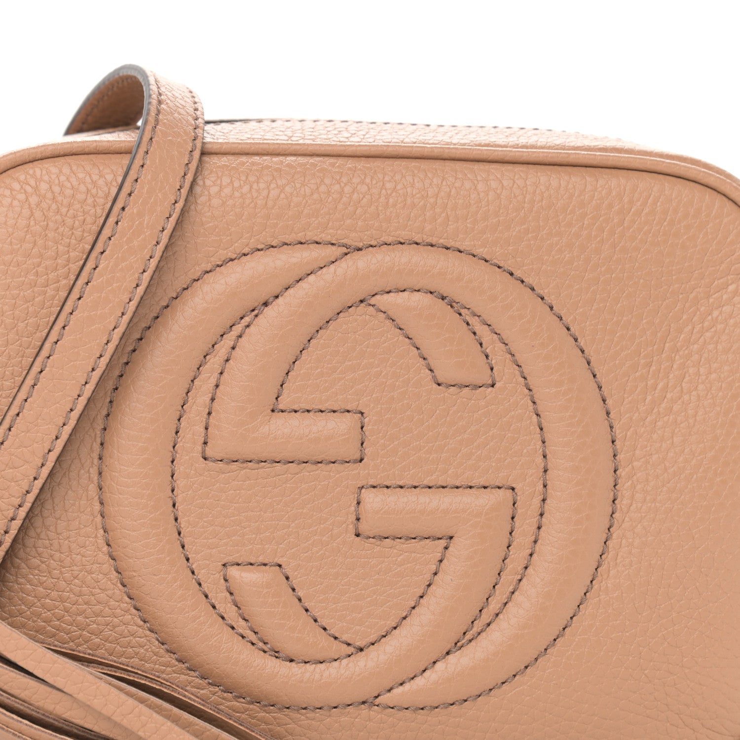Gucci Pebbled Calfskin Small Soho Disco Bag Camelia 8 of 10