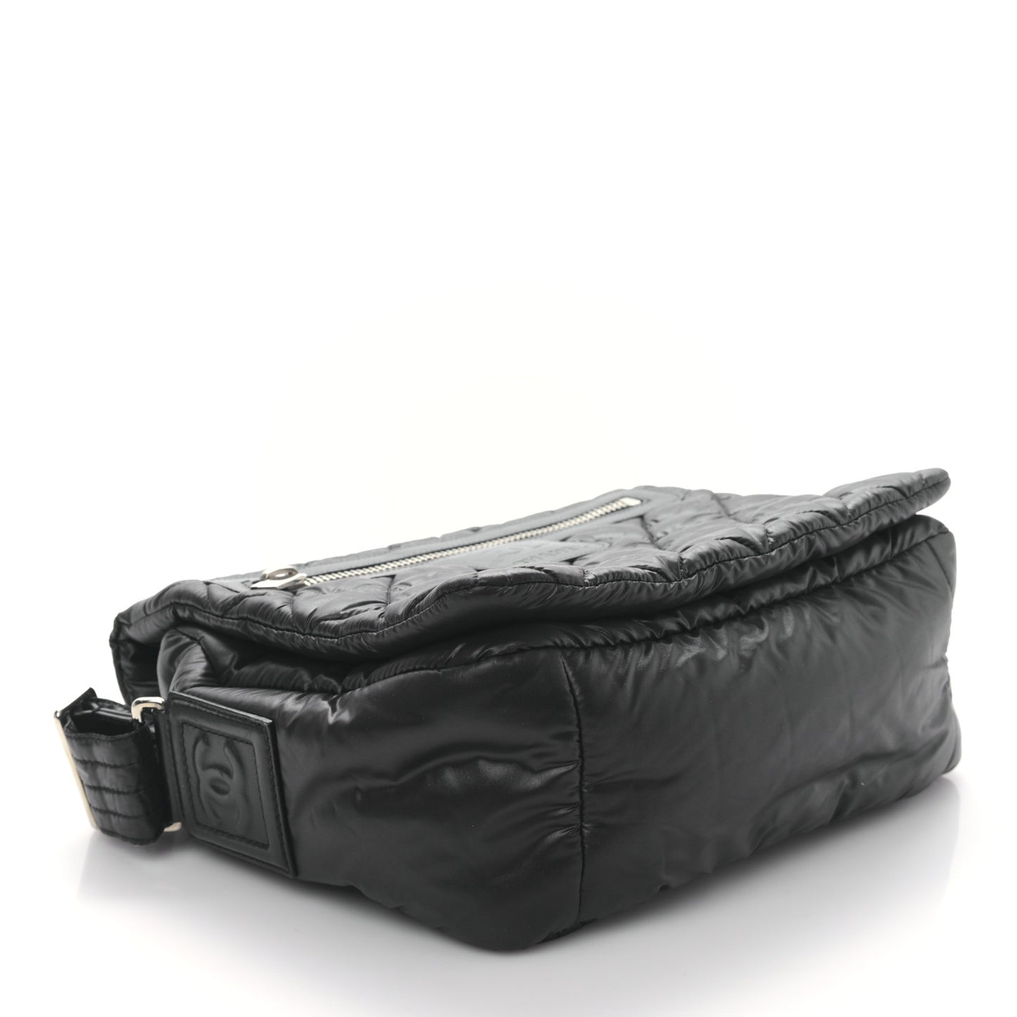 Nylon Small Coco Cocoon Messenger Bag Black