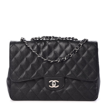 Chanel Caviar Quilted Jumbo Single Flap Black 1 of 12