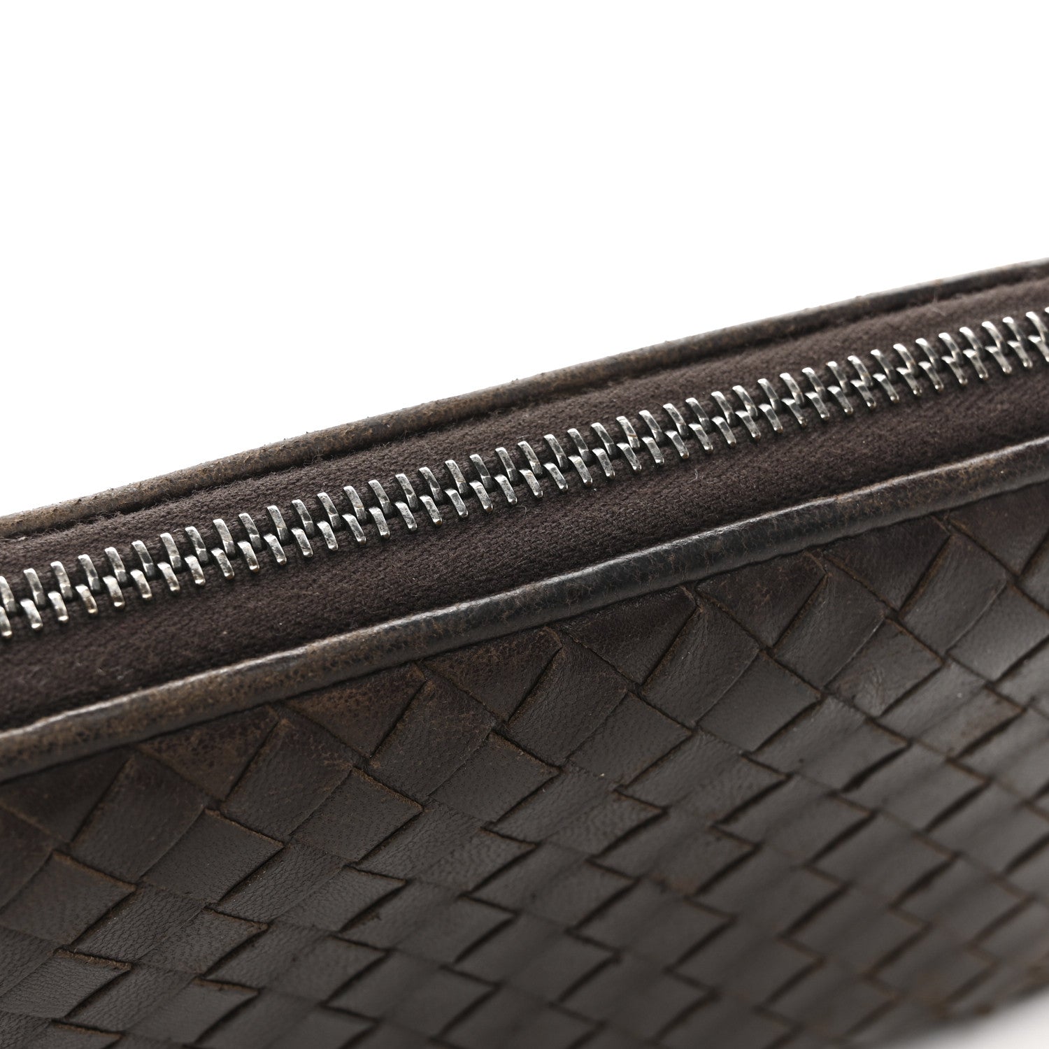 Bottega Veneta Nappa Intrecciato Zip Around Wallet Ebano 13 of 14