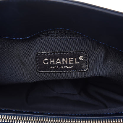 Chanel Vinyl Lipstick Ligne Tote Dark Navy Blue 6 of 8
