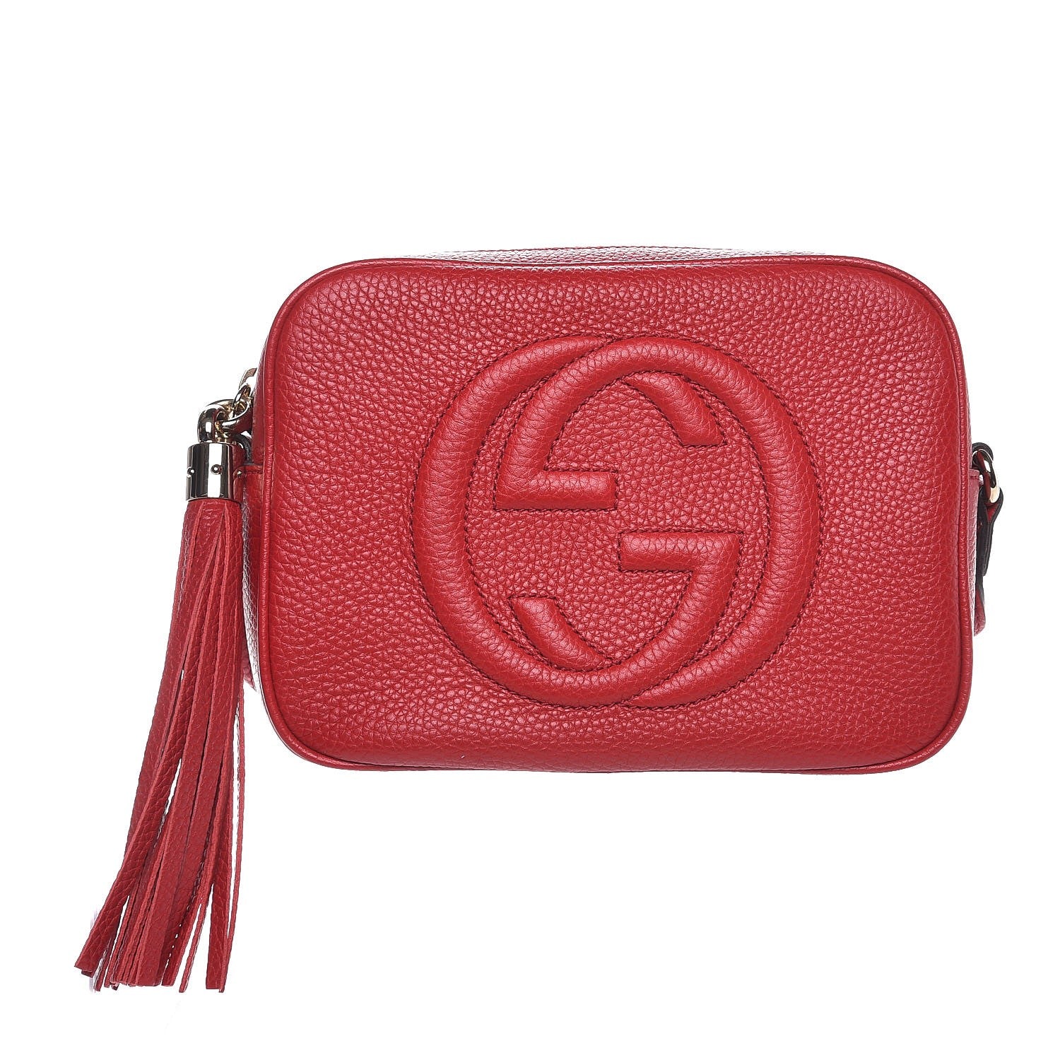 Gucci Pebbled Calfskin Small Soho Disco Bag Tabasco Red 1 of 7