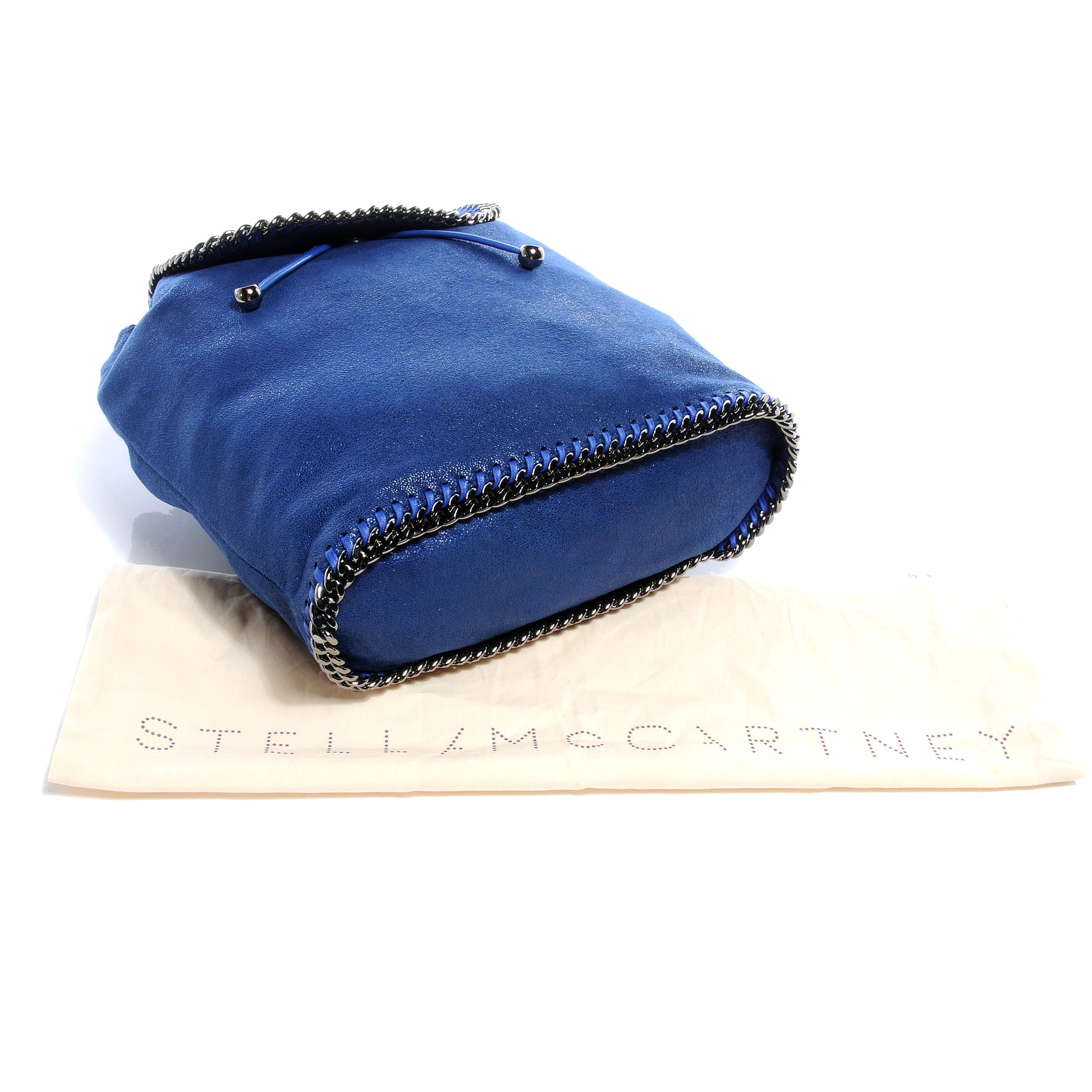 Stella McCartney Faux Leather Shaggy Deer Falabella Backpack Blue 8 of 8