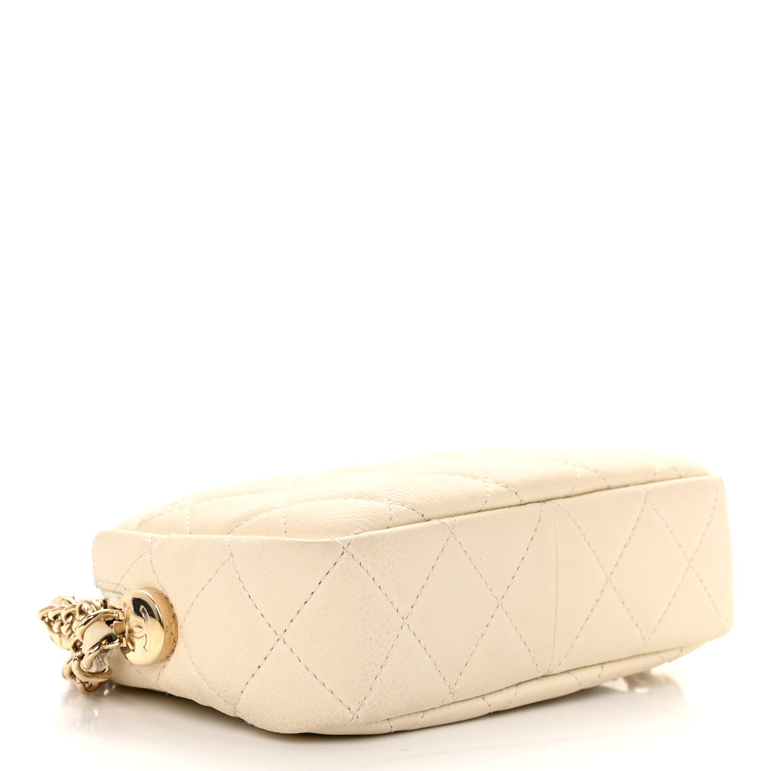 Chanel Caviar Quilted Mini Coco Tassel Camera Case White 8 of 15
