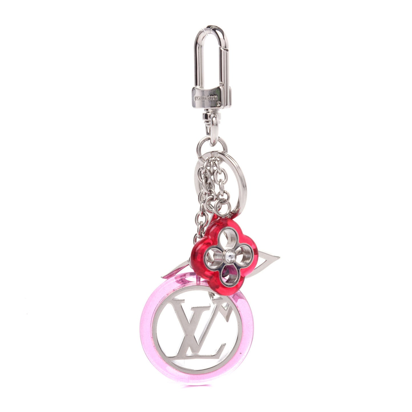 Colorline Bag Charm Key Holder Pink Glitter