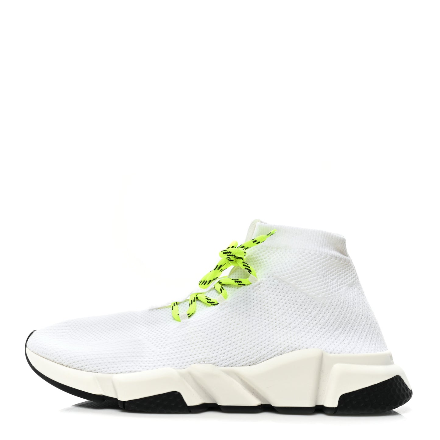 Knit Mens Speed Lace Up Sneakers 44 White