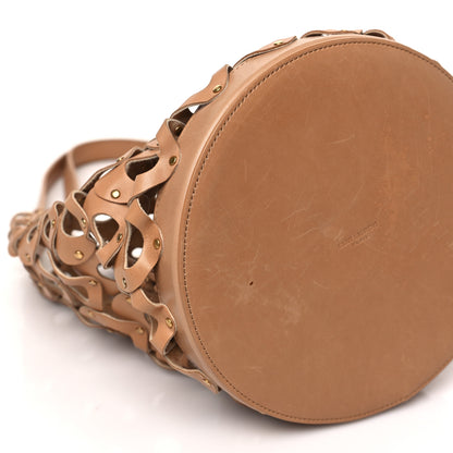 Saint Laurent Vegetable Tanned Calfskin Studded Seau Coeur Bucket Bag Vintage Brown 8 of 9