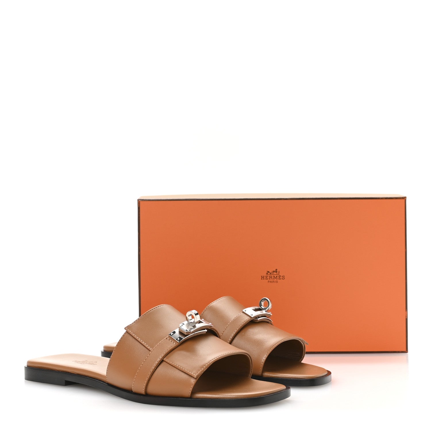 Hermes Calfskin Giulia Sandals 39 Naturel 9 of 9
